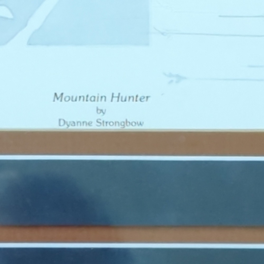 Dyanne Strongbow Painting Native American MOUNTAIN HUNTER Watercolor Man Nature - Picture 4 of 8